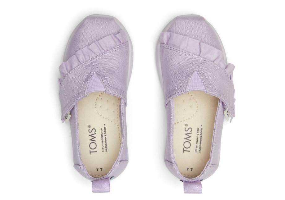 Toms Tiny Alpargata Ruffle Luz Orquídea