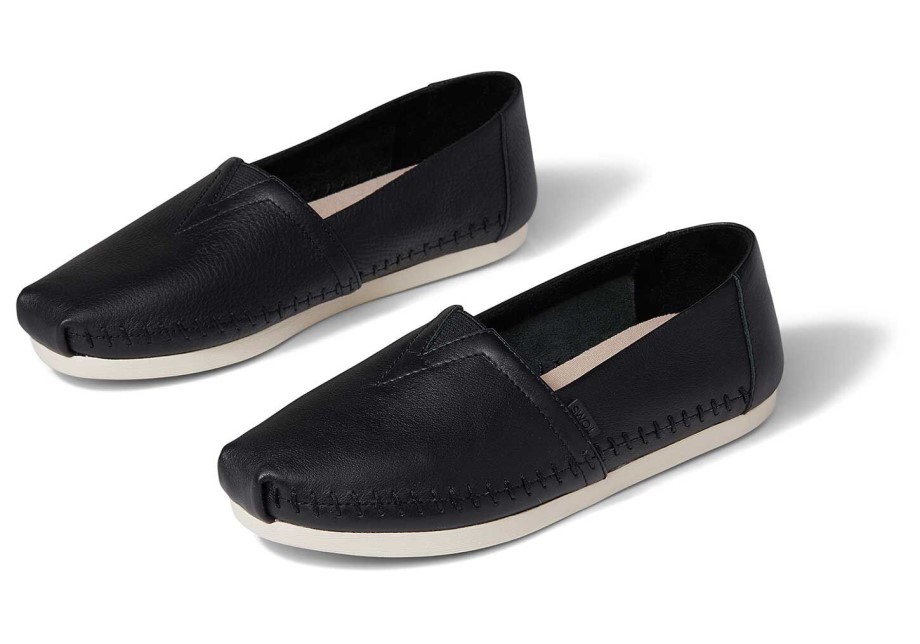 Toms Alpargata Cuero Negro