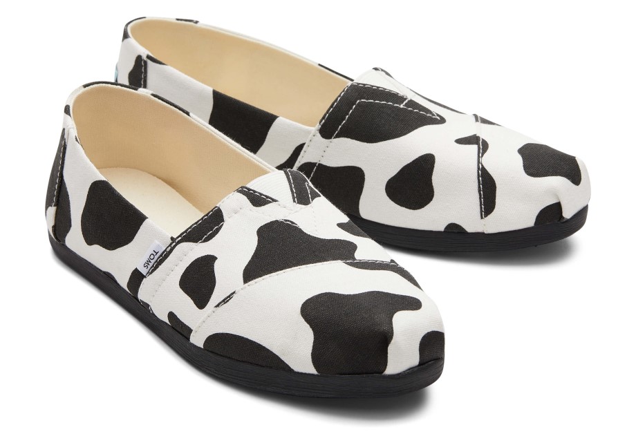 Toms Alpargata Vaca Vaca Estampado Negro