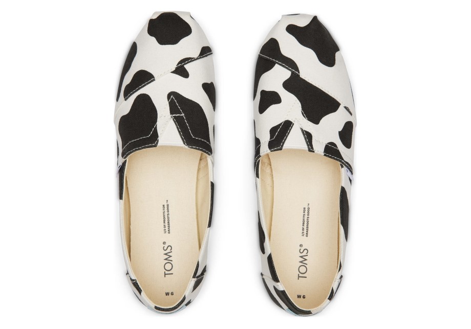 Toms Alpargata Vaca Vaca Estampado Negro