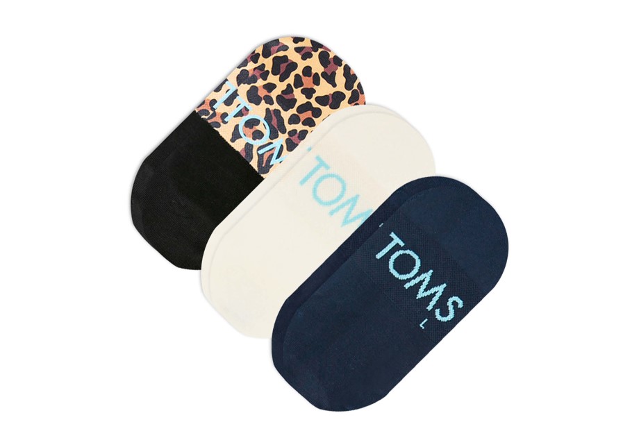 Toms Ultimate No Show Calcetines Celestial Paquete De 3 Rayas Celestiales Leopardo