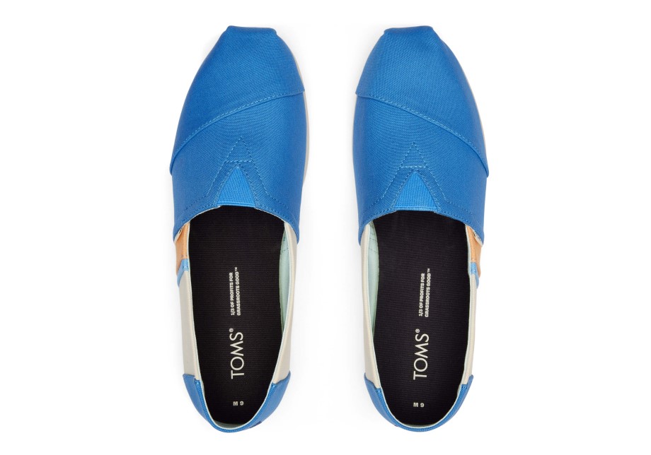 Toms Alpargata Con Bloques De Color Azul