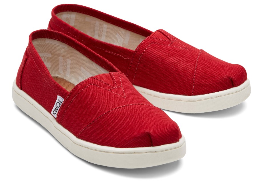Toms Alpargata Juvenil Lona Roja