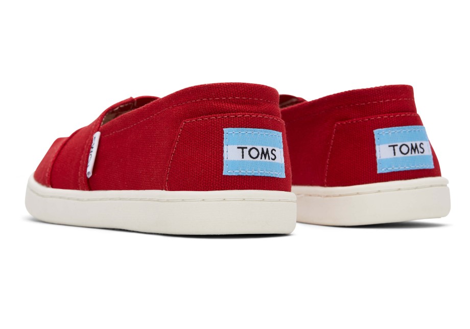 Toms Alpargata Juvenil Lona Roja