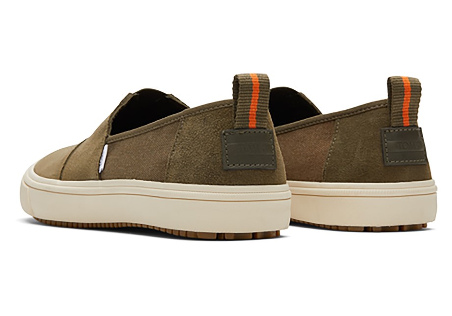 Toms Alpargata Resistente Al Agua Terreno Resistente Al Agua Oliva Oscuro