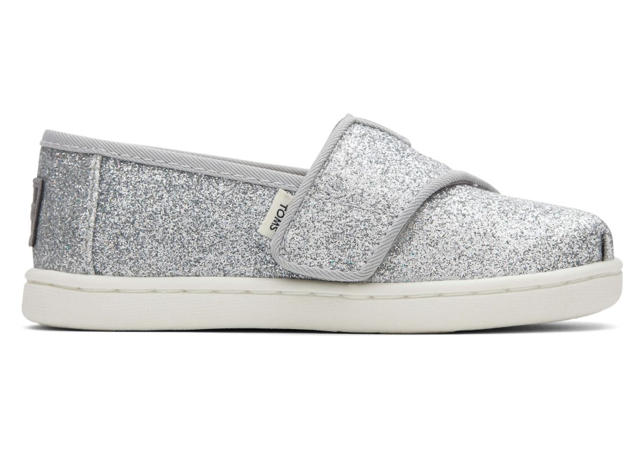 Toms Glitter Alpargata Plata Iridiscente