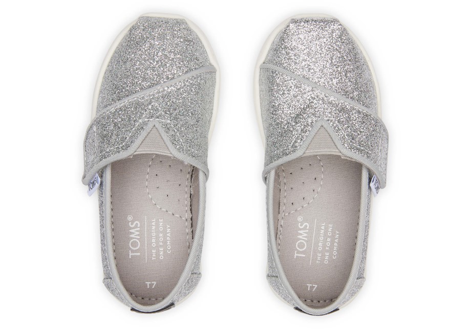 Toms Glitter Alpargata Plata Iridiscente